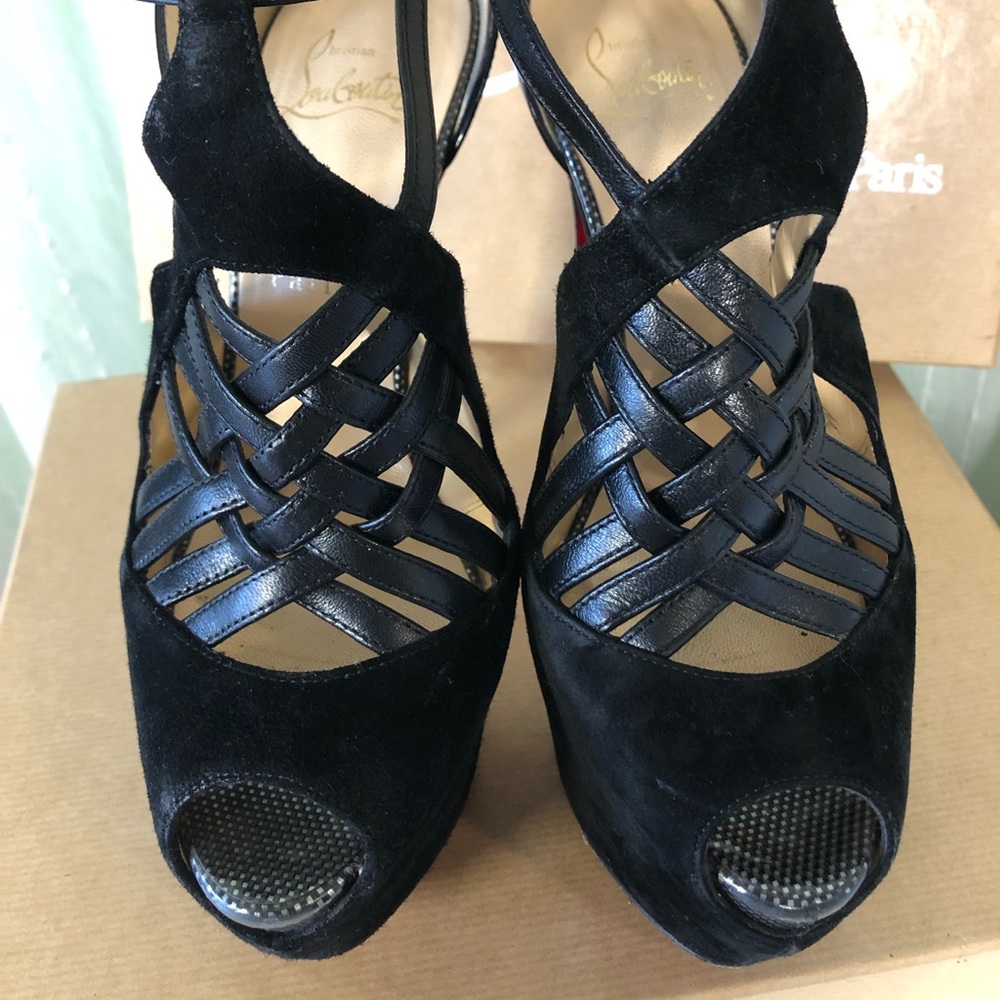 Authentic suede& leather Louboutin stiletto - Picture 10 of 13